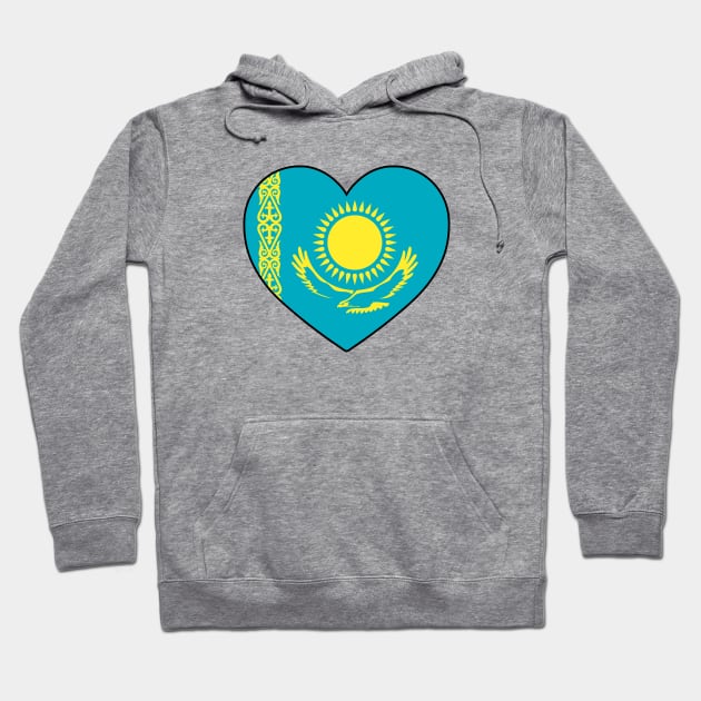 Heart - Kazakhstan Hoodie by Tridaak